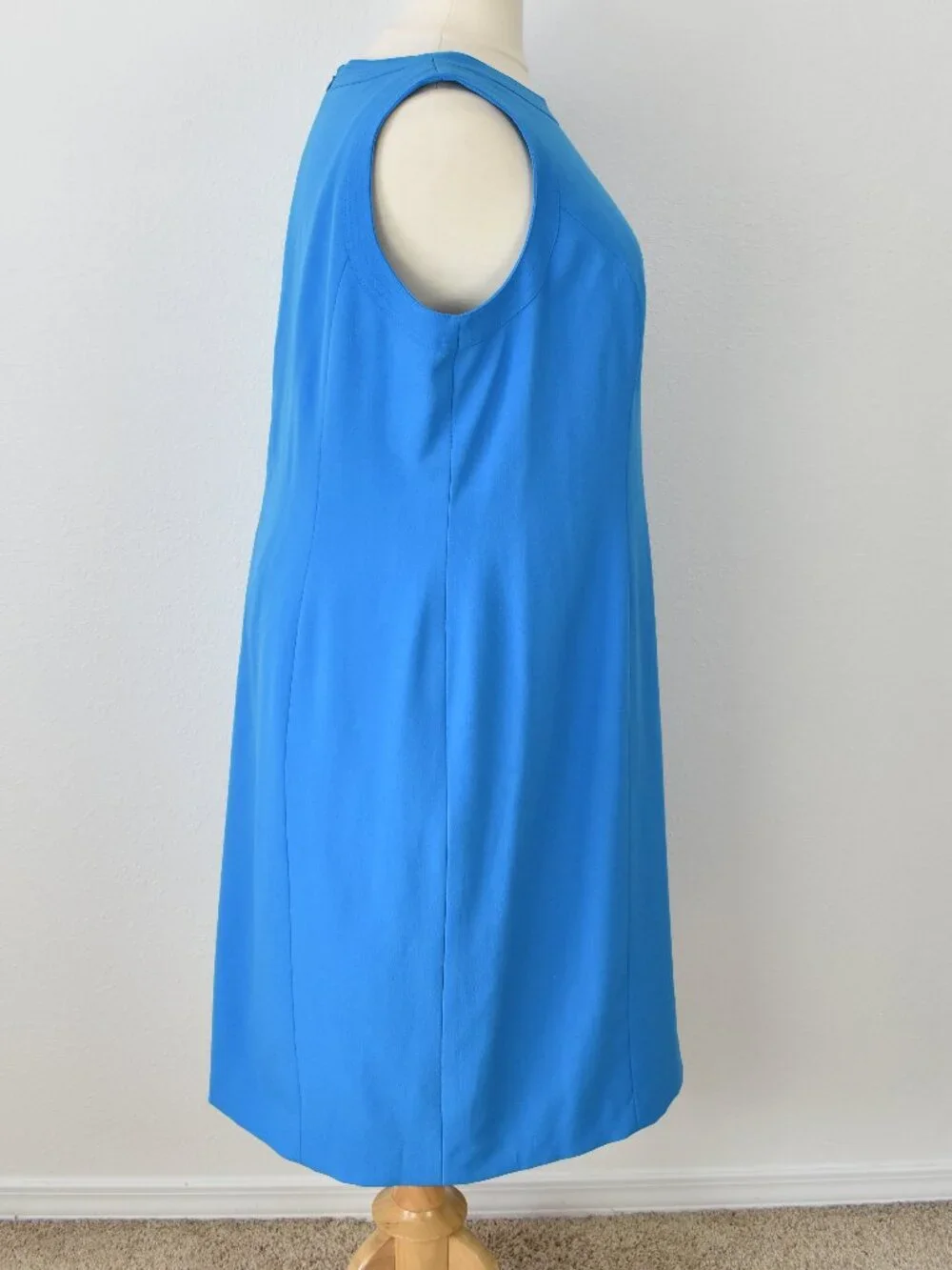 Kasper Sheath Boat Neck Dress Blue - 22W - Picture 6 of 8